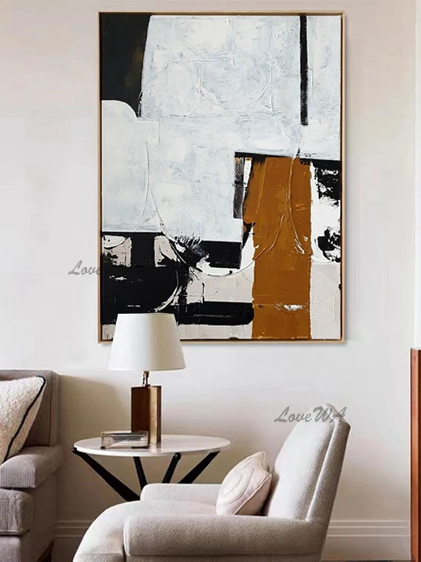 

Contemporary No Framed Simple Graceful Abstract Painting New Arrival 100% Handpainted Home Decoration Wall Art Hanging Picture