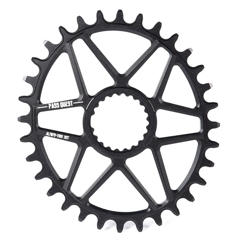 black 32T Pass Quest сеть MTB кольцо подходит для M7100 M7130 M8100 M9100 12 Скорость овальная 30/32/34/36/38/40 т горный велосипед звездочка цепной передачи - Цвет: black 32T