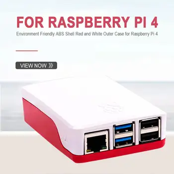

Environment Friendly ABS Shell Red And White Outer Case Cover For Raspberry Pi 4