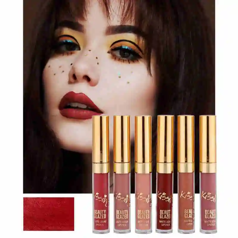 6pcs/Set Liquid Lipstick Lip Gloss Professional Makeup Matte Lipstick Lip Kit Long Lasting Cosmetic Beauty products 6pcs/Set Liquid Lipstick Lip Gloss Professional Makeup Matte Lipstick Lip Kit Long Lasting Cosmetic Beauty products