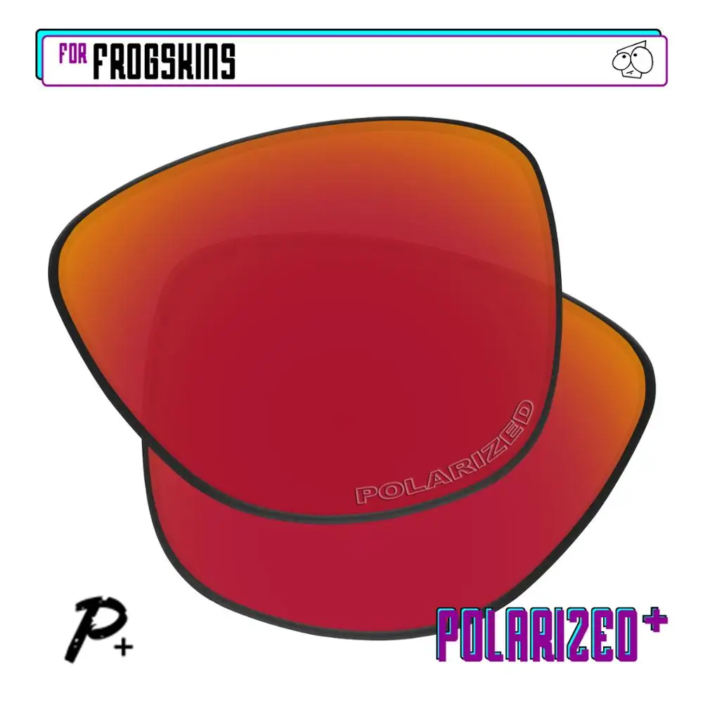 Ezreplace Polarizzati Lenti Di Ricambio Per-Oakley Occhiali Da Sole Frogskins-Rosso P Più