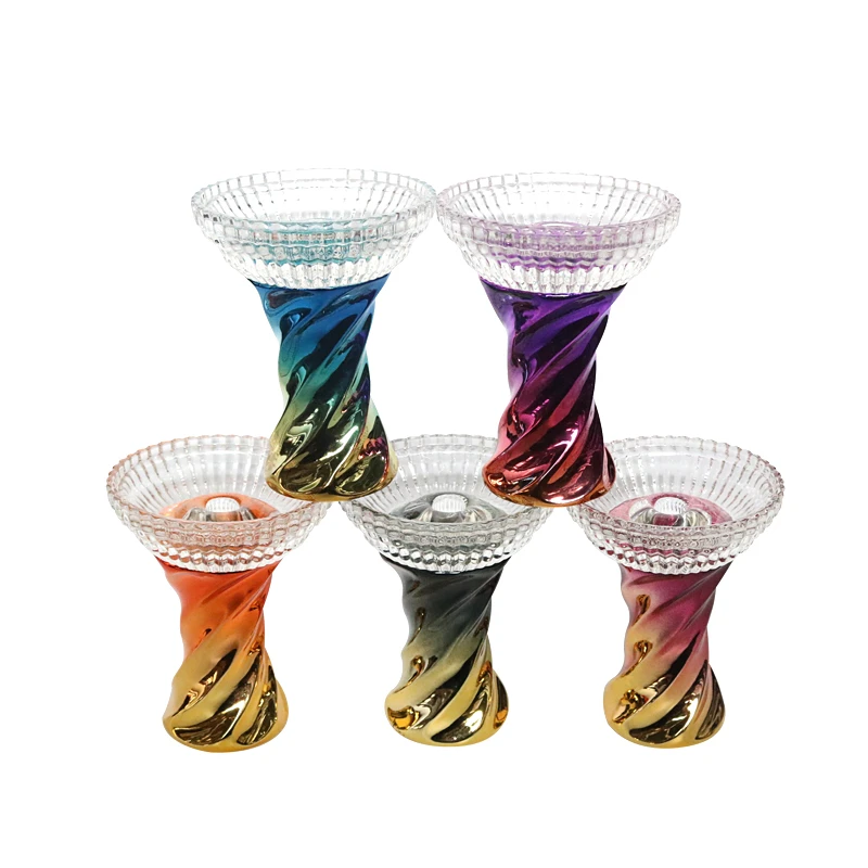 1 Holes Crystal Hookah Bowl with Silicone Tobacco Bowls For Shisha