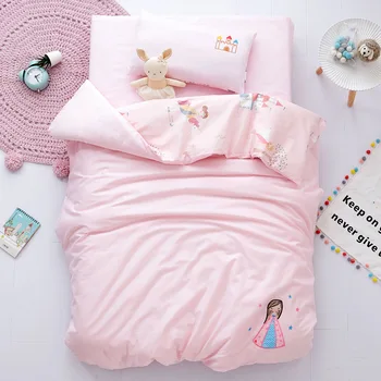 

3Pcs Dinosaur Baby Bedding Set Cotton Crib Bed Linen Kit Cartoon Animal Includes Pillowcase Bed Sheet Duvet Cover Without Filler