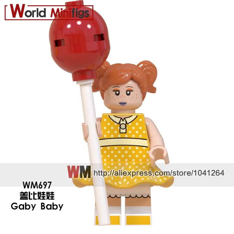 Бургундия Одиночная История игрушек Bo Peep Gaby Baby Duke Caboom Рик Морти Симпсон дикая Росомаха Marshmellow Игра ссылка строительные блоки детские игрушки - Цвет: Бургундия