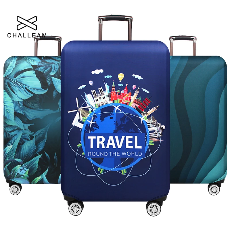 Geometric Triangle Pattern African American Woman Luggage Cover Elastic Suitcase Protector Fits 18-32 Inch