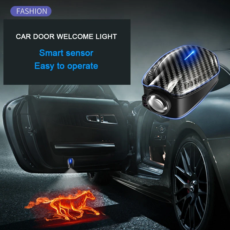 2pcs Led Car Door Welcome Light Custom-made Wireless Car logo Courtesy Laser Projector Ghost Shadow Lamp Car Styling Accessories Convenience Bulbs Color : For Audi, Emitting Color : White 