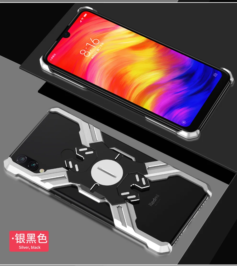 Герой Marvel элементы Алюминиевый металлический бампер чехол для Xiaomi Redmi Note 7/Pro тонкий жесткий защитный бампер для телефона