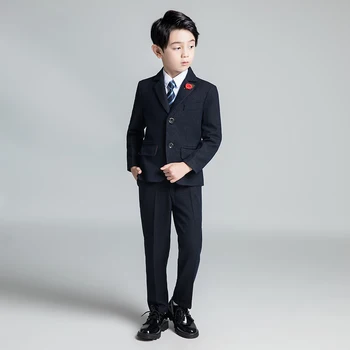 

YuanLu Boys Suits For Wedding Party Piano Blazer Jacket 5PCS Formal Prom Toddler Kids Suits Baby Tuxedo Children Clothes