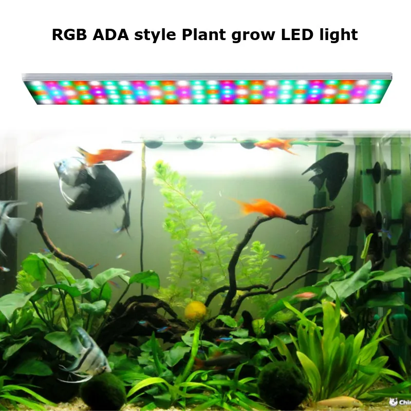 

RGB Aquarium Fish Tank Plant Light Lamp 60LED 110V-220V Multicolor Plant lights for 30-45cm Fish Tank Light