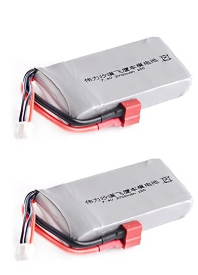 Обновление 2700mah для Wltoys 12428 12423 RC четырехколесный пульт дистанционного управления автомобиля 2s 7,4 v Lipo батарея Feiyue 03 Q39 RC запчасти - Цвет: Blue