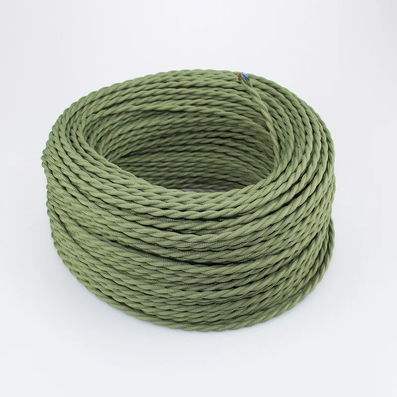 Vintage-Style 3-Core Twisted Textile Cable