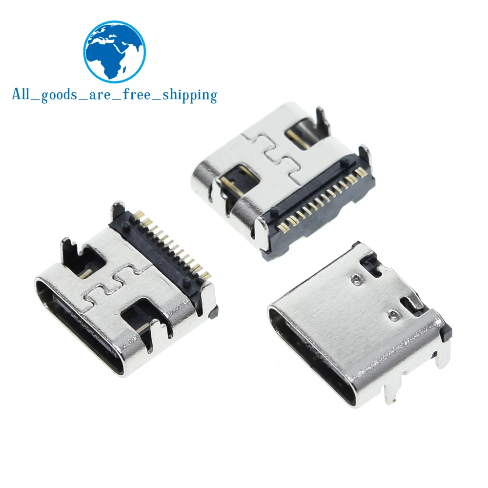 10 шт. SMT USB 3. 0 Type-C 16-контактный гнездовой разъем для детской розетки зарядки порта |