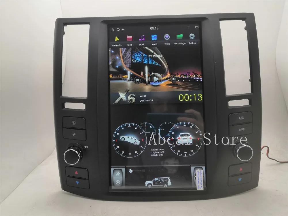 11,8 ''Tesla стиль Android 8,1 автомобильный dvd-плеер gps навигация для infiniti FX FX35 FX45 2004-2008 стерео радио авто CARPLAY PX6