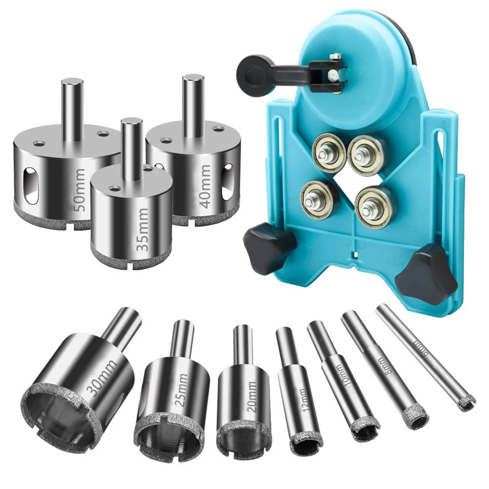 

10Pcs Hole Saw Drill Bits Set Diamond Drill Bit Set For Glass Tile Marble Granite Core Hole Saw Drill Bit Electric Drilling Tool