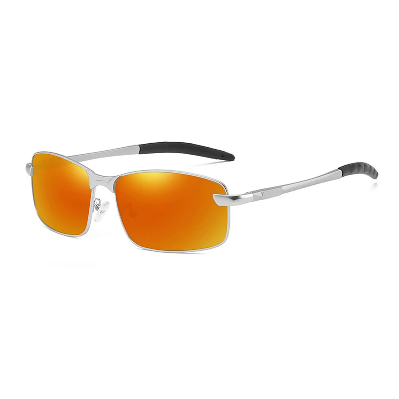 C24 silver red Классические поляризационные спортивные солнцезащитные очки для мужчин и женщин стильные прямоугольные брендовые дизайнерские солнцезащитные очки для вождения на открытом воздухе с защитой от ультрафиолета - Цвет линз: C24 silver red