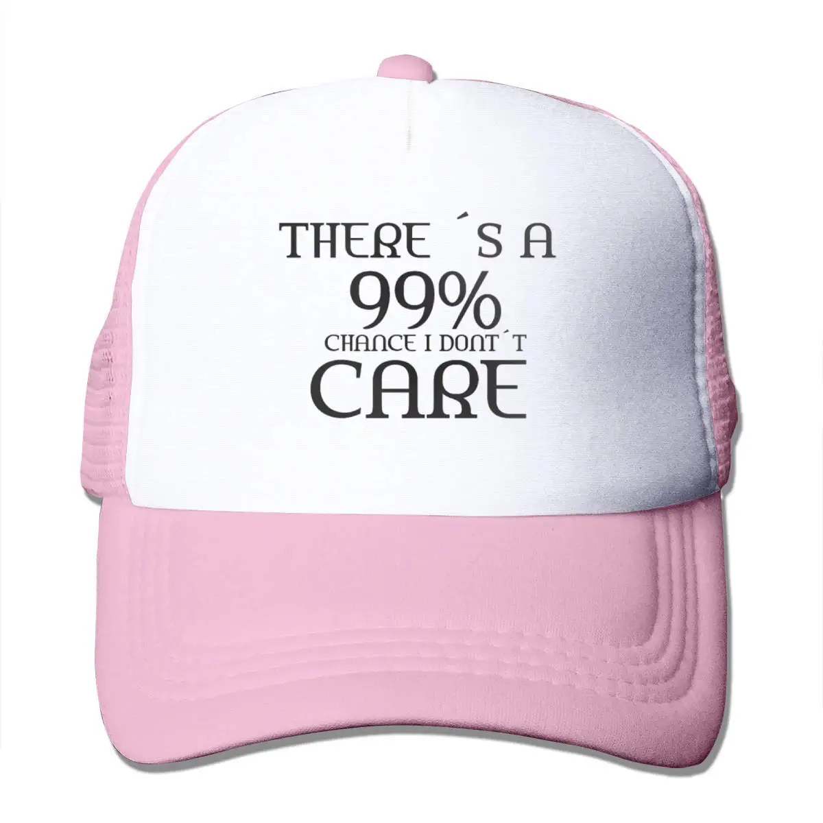 There's A 99% Chance I Don't Care Mesh Baseball Cap Unisex Trucker Style Hat Pink | Аксессуары для одежды
