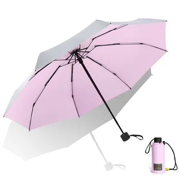 

Mini Capsule umbrella Five-folding Sun protection Anti-UV UPF50+ umbrella parapluie folding women pocket Umbrellara in women
