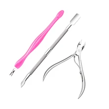 Нержавеющая сталь кутикулы толкатель для ногтей Nail Треугольники кутикулы толкатель для очистки фруктов и овощей лак для ногтей для удаления кутикул на ногах инструменты для ногтей