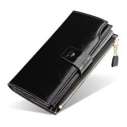 High-Quality Black Wallet Woman 2022 Luxury Purse Money Card Holder Cash Change Wallet Coin Bag Large-Capacity Wallet Clutch