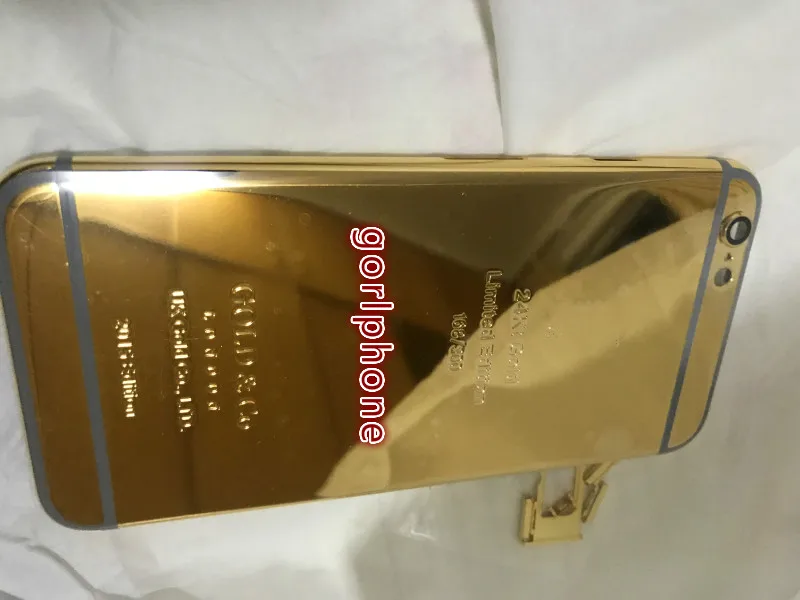Превосходное качество, чехол GOLDCO для iphone 6, 6s, 24 k, розовое золото, задняя крышка, батарейный корпус, чехол с логотипом+ лоток для карт+ кнопки