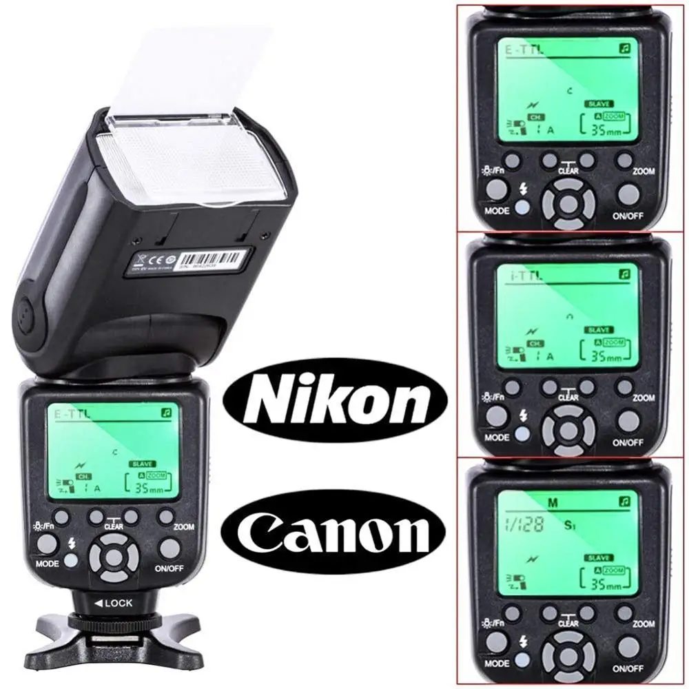 Skup TRIOPO TR 988 lampa błyskowa profesjonalna lampa błyskowa Speedlite TTL z szybką synchronizacją do aparatu Canon Nikon lustrzanka cyfrowa PK YN560IV