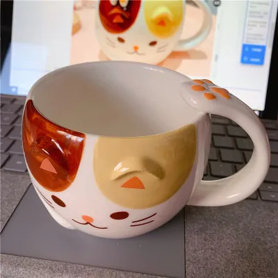 Single Mug Ins милый 3d Кот кружки кошка керамические чашки кофе Кружка молоко чашка для завтрака - Цвет: Single Mug