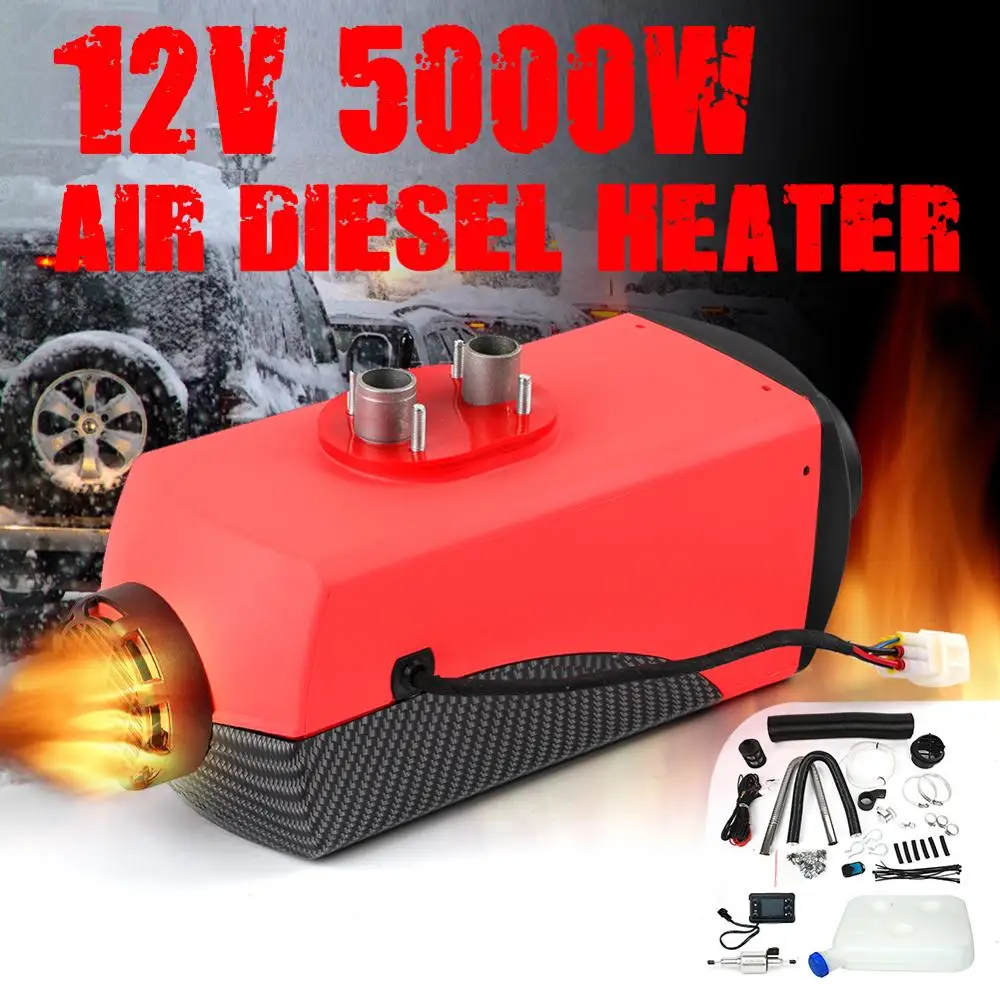 

Car Heater 12V 5000W LCD Monitor Air Diesel Heater Fuel Single Hole 5KW Parking Heater For Motorhome Trailer Trucks Boats Bus