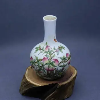 

Chinese Old Porcelain Pastel Shoutao Porcelain Bottle Longevity Peach Vases Health And Longevity The Elderly Gift