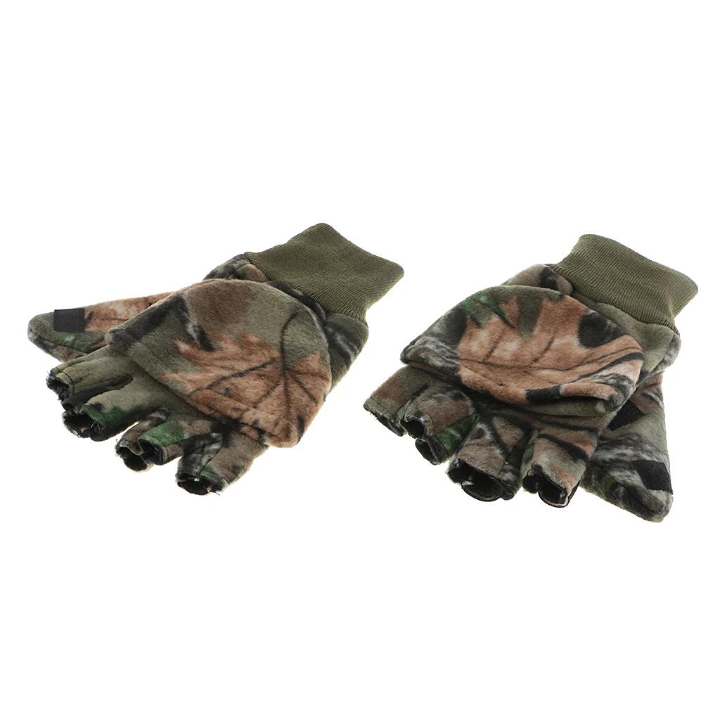 Ice Fishing Gloves Convertible Mittens Fingerless Mitt Warm for Cold Weather and Winter Men Women Photography Running Camera