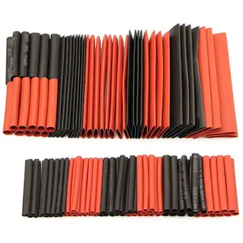 

127Pcs/lot Heat Shrink Tubing Red Black Assorted Sleeving 2:1 Insulated Wrap Wire Cable Shrinkable Kit with Polyolefin Tube
