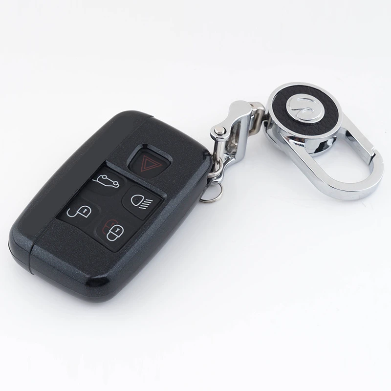 ABS окрашенный Автомобильный ключ корпус для Land Rover Range Rover Sport Discovery 4 Evogue LR4 2010-15 чехол для автомобиля XE XFL Et - Название цвета: A-black keychain