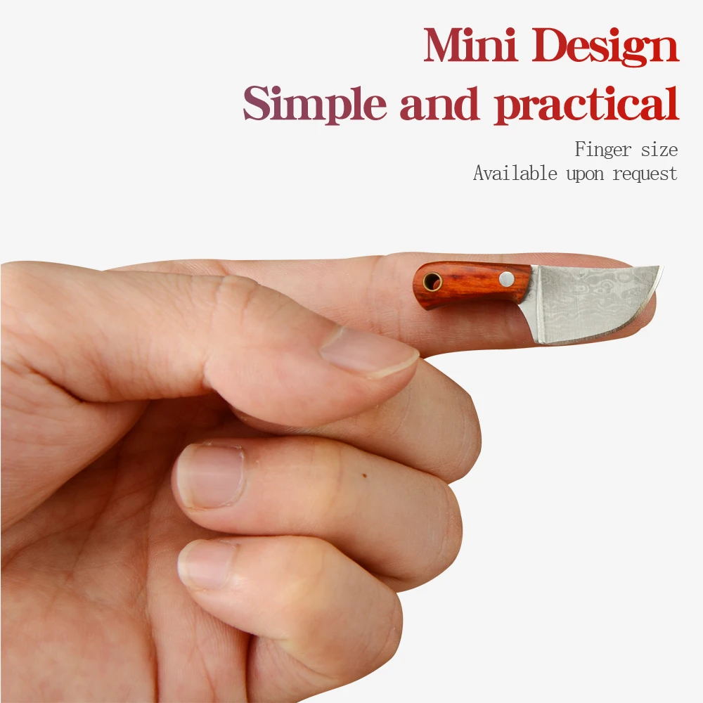 迷你型红彩木柄剔骨刀砂光详情 (5)