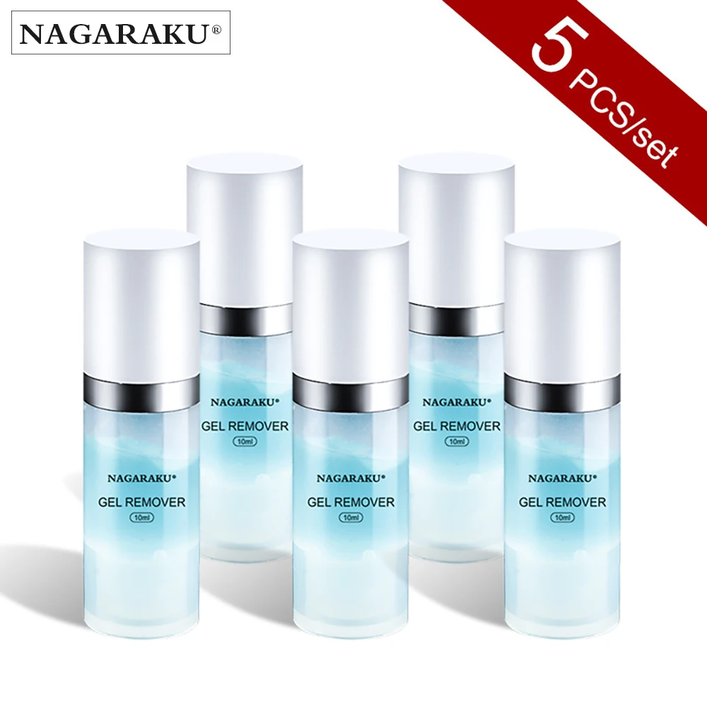 NAGARAKU 5PCS eyelash extension gel remover fast clear up remover extended false eyelash decomposition adhesive eyelash glue 1