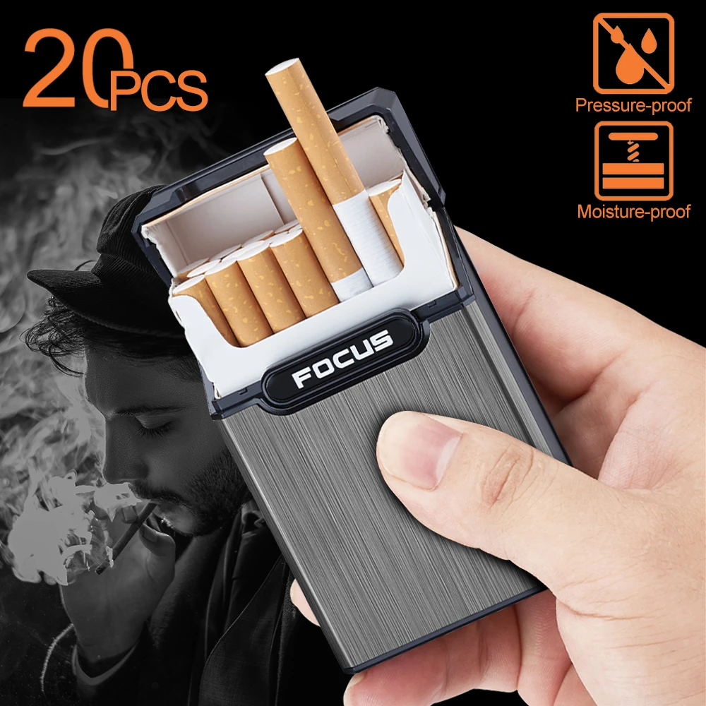 Portable Cigarette Case Box Waterproof Moisture Proof 20 Sticks Capacity Smoking Box Men's Smoke Holder Cigarette Accessories 2