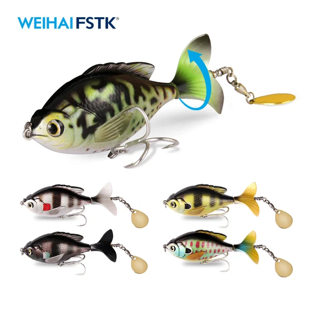 3D lifelike Hard Lures Loud Rattles 9.5cm/17g 5pcs bass lure top water  Swimbaits with Spin Tails - AliExpress