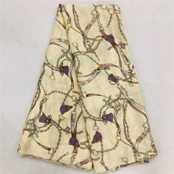 

Modal Organza Satin Silk Fabric African Soft SILK Wax Print Fabric 5 yard chiffon Silk Lace fabric Imitated Ankara Fabric 051210