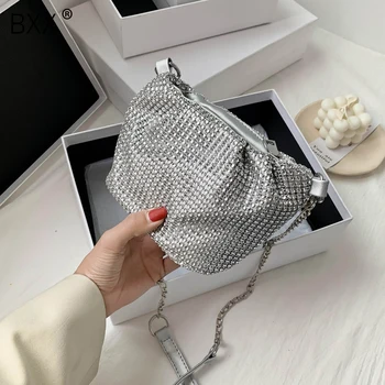 

[BXX] Luxury Diamonds Chain Crossbody Bags For Women 2020 Summer Mini Shoulder Handbags Lady Travel Cross Body Bag HM471