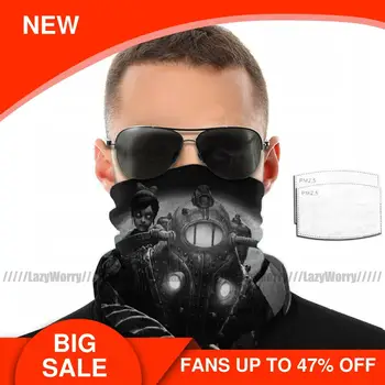 

Black Jason Mouth Face Mask Bioshock Facial Mask for Adult Kawai Funny with 2 Filters Mask