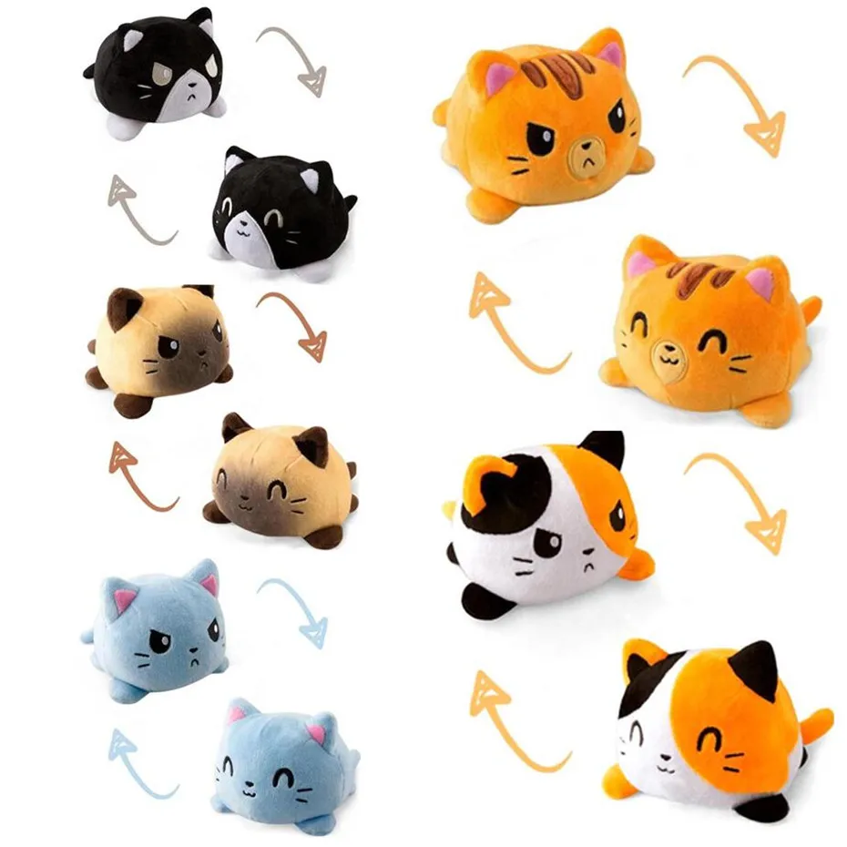 Реверсивный кота одежда для девочек с принтом детские мягкие подарок Plushie