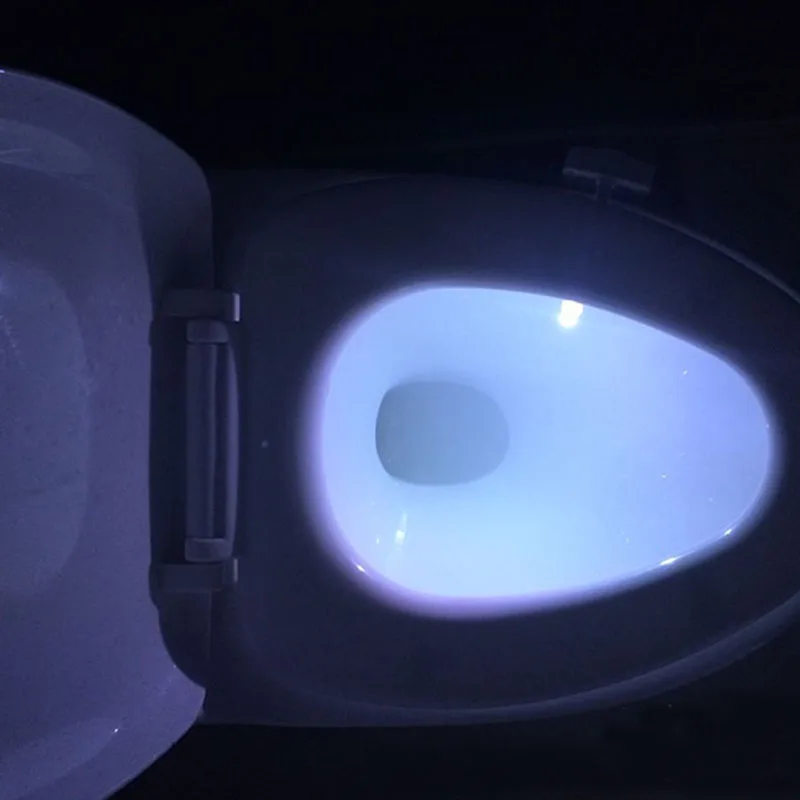Умная ванная комната туалет ночник светодиодный движение тела активированная вкл/выкл лампа с сенсором для сидения 8 разноцветная подсветка для унитаза Горячая