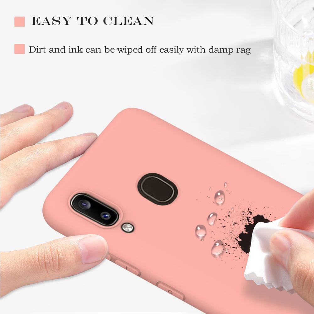 Soft Matte Silicone TPU Phone Case - Solid Color Protective Cover