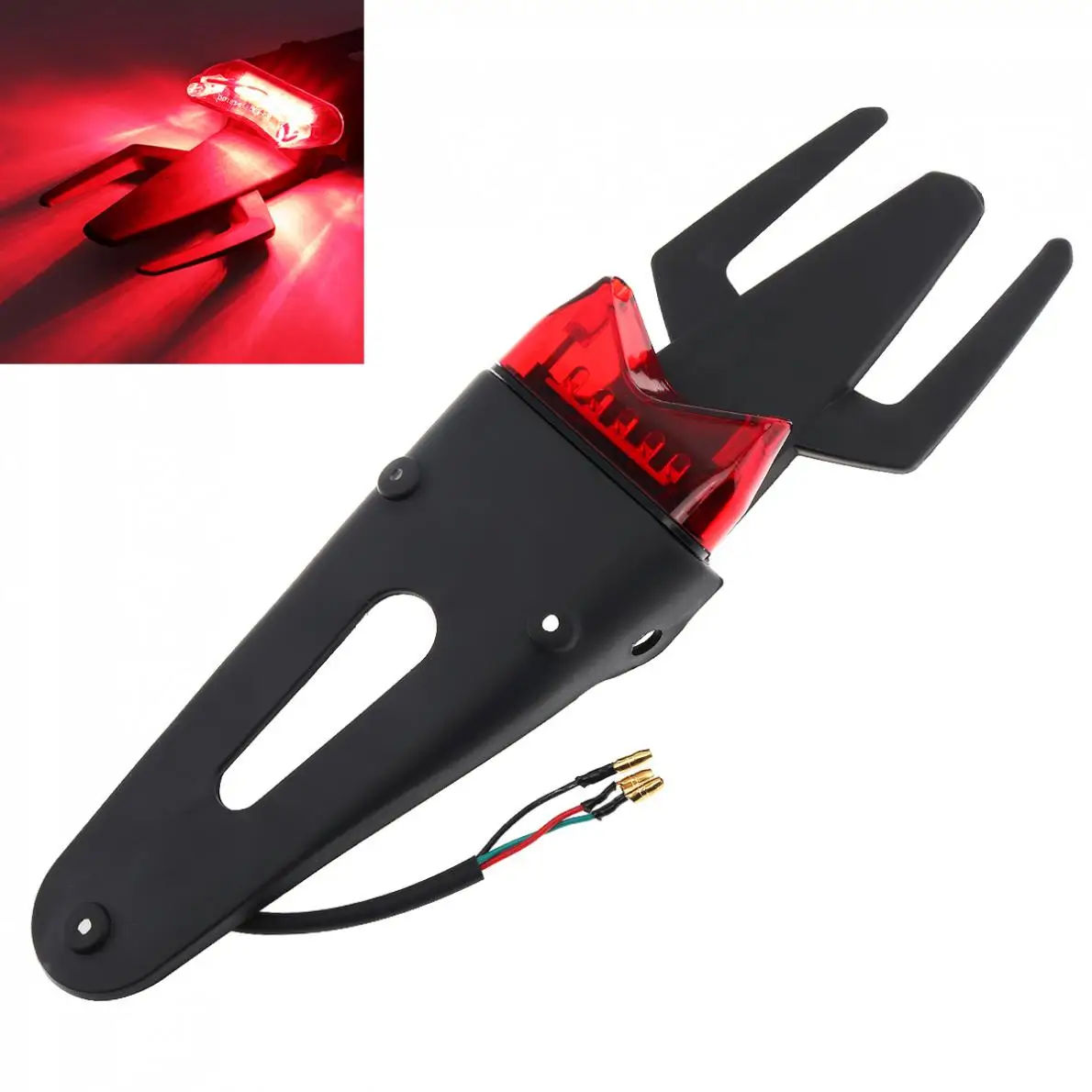 

12V Motorcycle Red LED Brake Taillight Rear Mudguard Stop Rear Baffle MX Trail Supermoto Fit for KTM CR EXC WRF 250 400 426 450