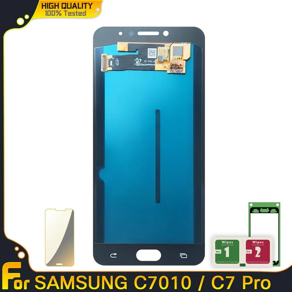 ЖК-дисплей Super AMOLED для Samsung Galaxy C7 Pro C7010 с сенсорным дигитайзером в сборе PRO со