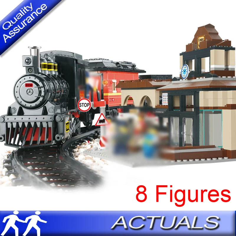 

Sluban 0236 60051 City Train Station Railway Building Blocks Electric Train DIY Train Enlighten Toy Bricks Compatible