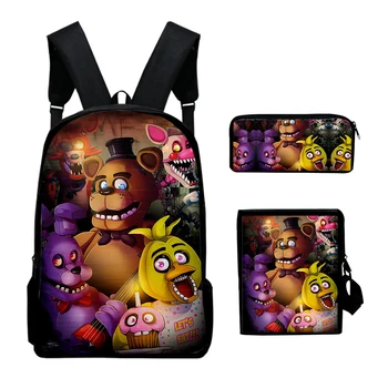 

Game Five Nights At Freddy's Printed Backpack Children School Bags Kids Kindergarten Bag Freddy Action Figure Toys Baby Gifts