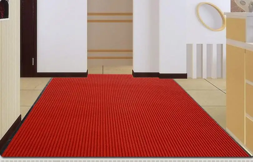 Коридорные проходы ПВХ коврики могут быть настроены размер Противоскользящий коврик красный ковер фестиваль ковер - Цвет: Красный