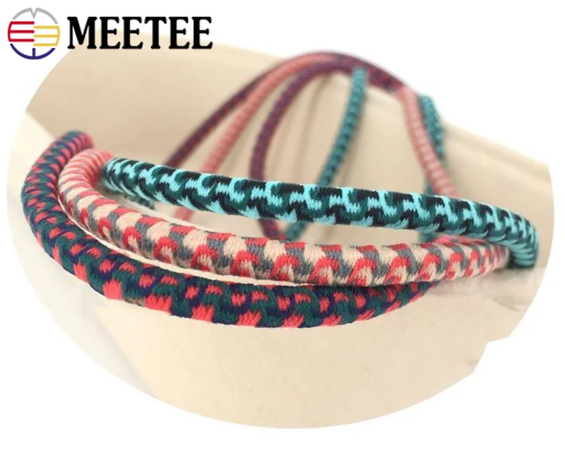 Meetee 5/10 метров 5 мм леопардовая эластичная резинка DIY головной убор круглая