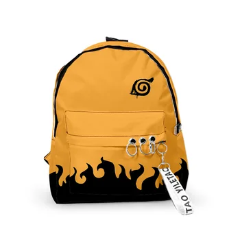 

3D NARUTO Cool Anime Fire Forbear the Backpack Backpack School Bag Keychain College 2020 Style School Bag Customizable Backapack