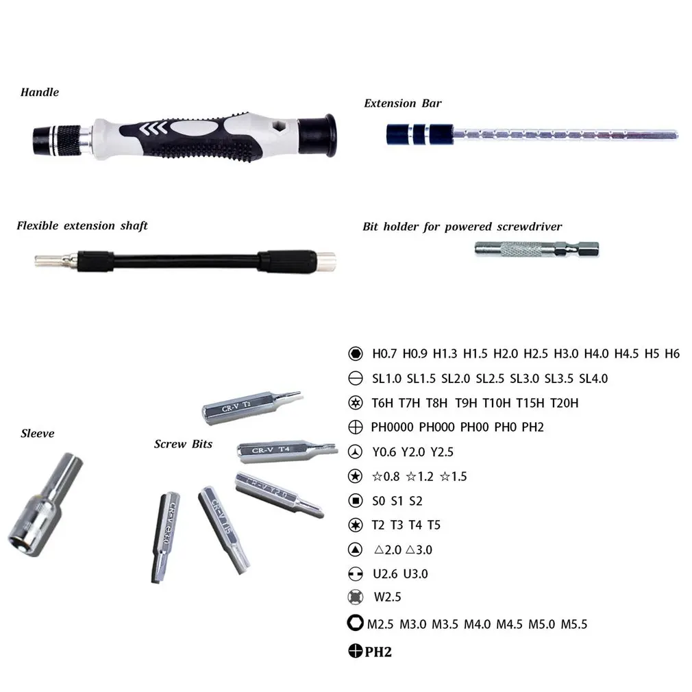 60 шт многоцелевой Высокоточный Набор отверток для Набор для ремонта мобильного телефона разборная ЧАСТЬ СМЕННЫЙ набор инструментов