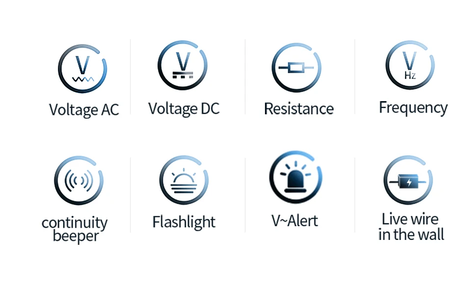 BSIDE 2.4’‘ LCD Voltage Detector Non-contact Circuit Volt Tester Pen Voltmeter NCV Socket Live Wire Check Hz Ohm Continuity